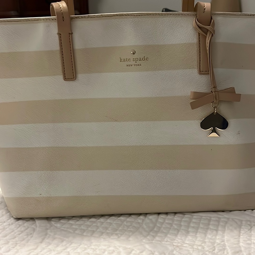 Kate spade brown and cream tote